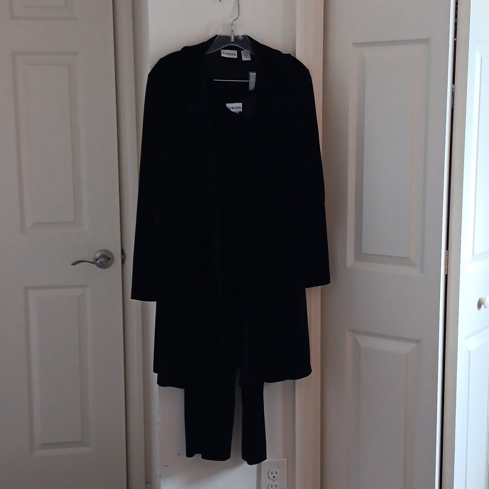 CHICOS 3 piece velvet suit